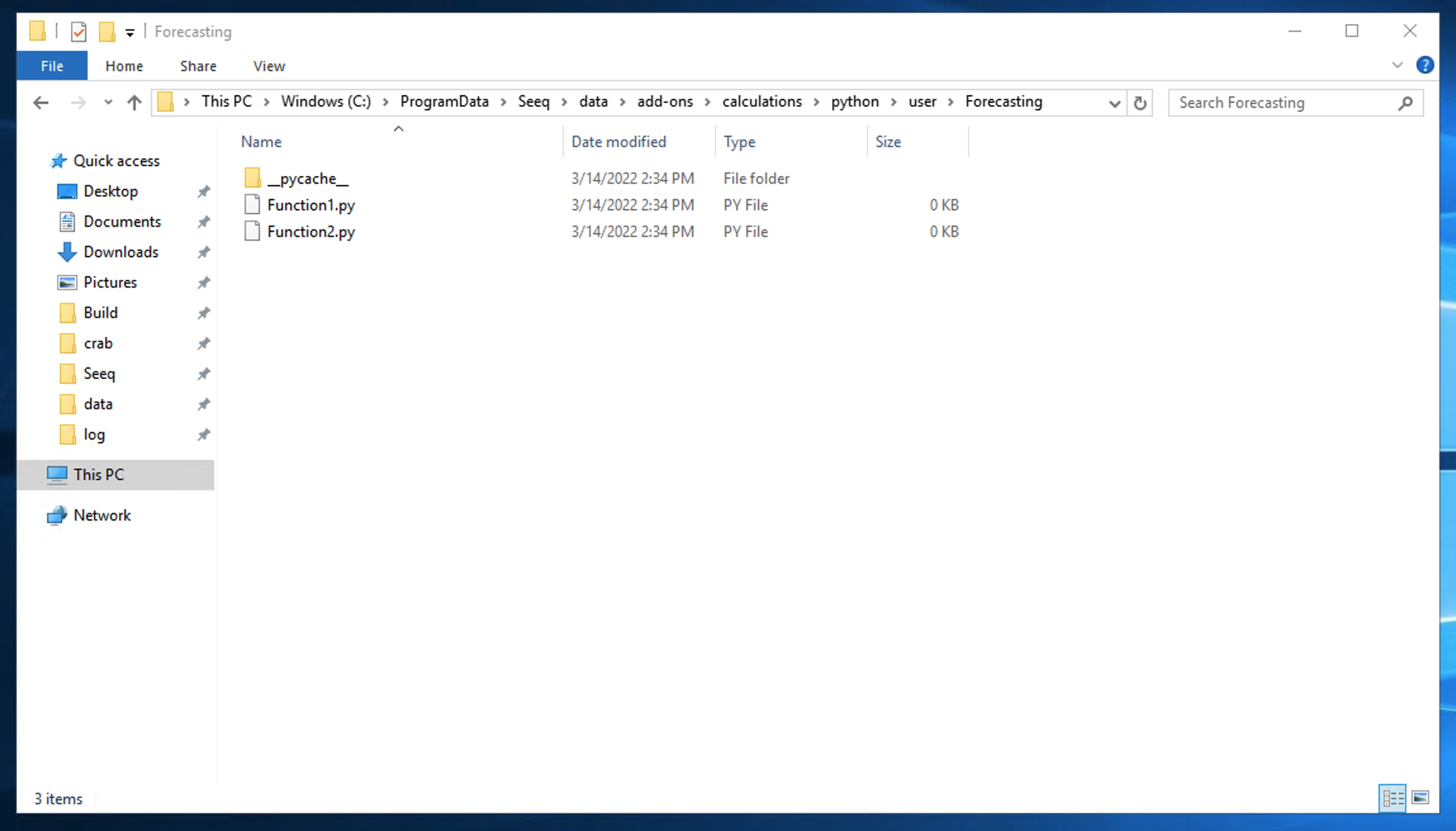 The Forecasting package containing two scripts - Function1.py and Function2.py