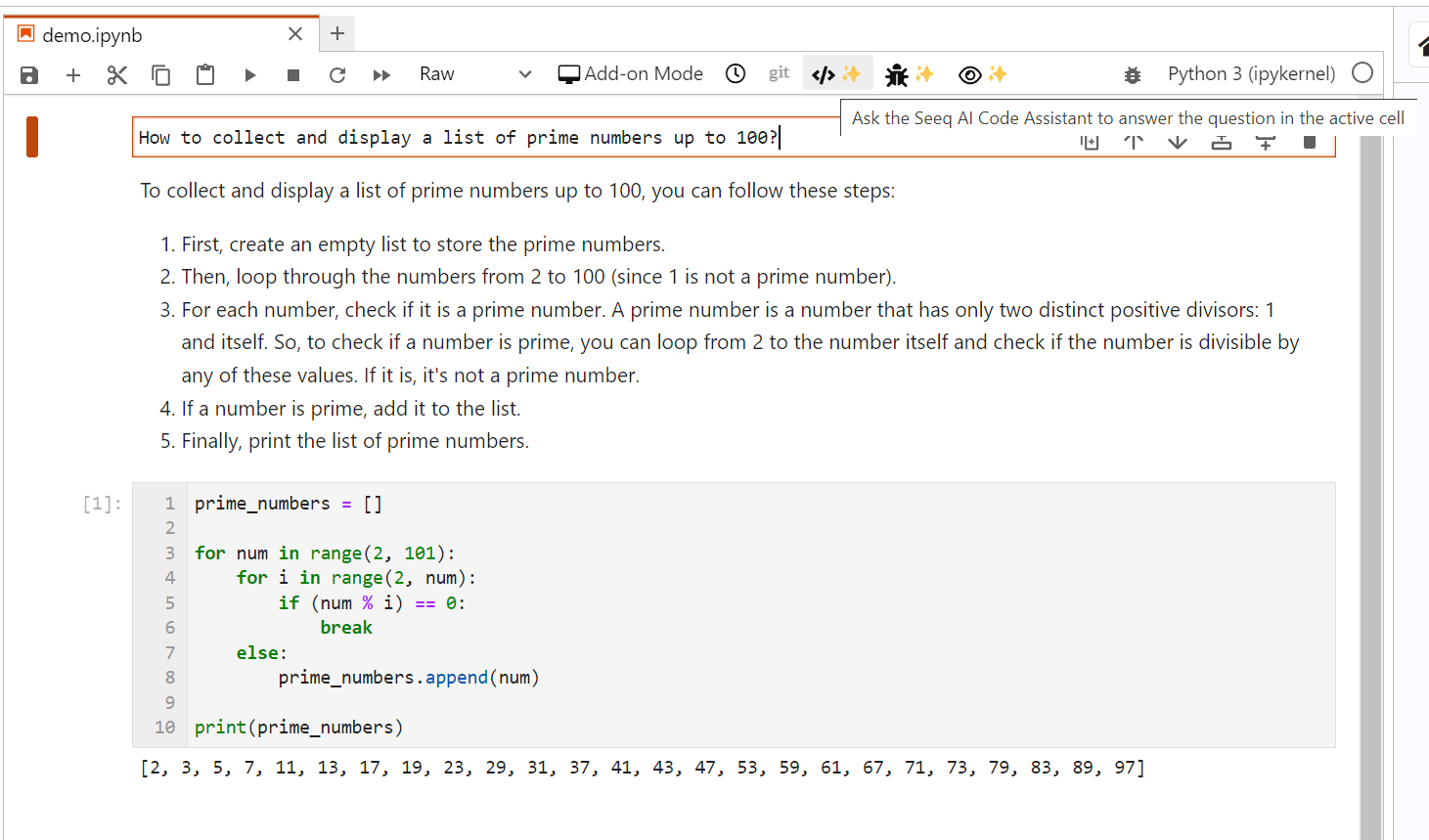 AI Assistant in Seeq Data Lab